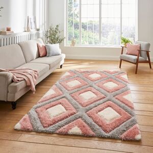 Think Rugs Olympia area rug Machine Woven Rectangle Grey Grey, pink Rectangle 160 x 220cm Think Rugs Olympia area rug Machine Woven Rectangle Grey Grey, pink Rectangle 160 x 220cm