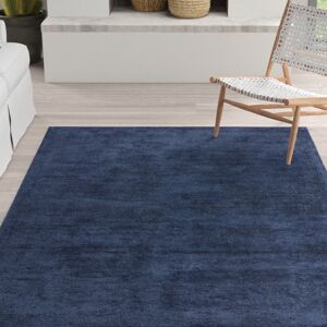Ebern Designs Devaney Hand Tufted Navy Rug Navy Rectangle 120 x 170cm Ebern Designs Devaney Hand Tufted Navy Rug Navy Rectangle 120 x 170cm