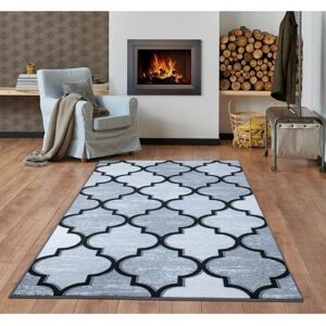 Rosalind Wheeler Auren Geometric Flokati Grey Area Rug Grey Rectangle 200 x 290cm Rosalind Wheeler Auren Geometric Flokati Grey Area Rug Grey Rectangle 200 x 290cm