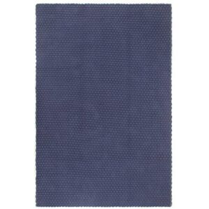 Ebern Designs Jaaziel Machine Woven Cotton Navy Blue Rug Navy blue Rectangle 160 x 230cm Ebern Designs Jaaziel Machine Woven Cotton Navy Blue Rug Navy blue Rectangle 160 x 230cm
