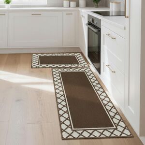 17 Stories Gray Absorbent Kitchen Runner Rug Mats 2 Pieces for Kitchen, Nonslip TPR Backed Carpet Rugs, 50x76cm+50x122cm Brown 1cm H X 122cm L X 50cm W 17 Stories Gray Absorbent Kitchen Runner Rug Mats 2 Pieces for Kitchen, Nonslip TPR Backed Carpet Rugs, 50x76cm+50x122cm Brown 1cm H X 122cm L X 50cm W