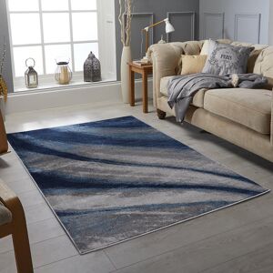 Wade Logan Varak Grey/Navy Rug Navy Rectangle 200 x 290cm Wade Logan Varak Grey/Navy Rug Navy Rectangle 200 x 290cm