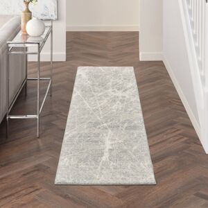 Borough Wharf Zellmer Machine Woven Ivory Grey Indoor Rug Grey;Ivory Grey Runner 66 x 229cm Borough Wharf Zellmer Machine Woven Ivory Grey Indoor Rug Grey;Ivory Grey Runner 66 x 229cm