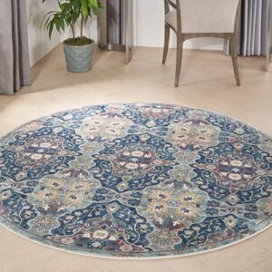 Nourison Ankara global - Area Rug Blue Round 6' Nourison Ankara global - Area Rug Blue Round 6'