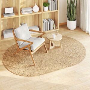 House of Hampton Oval Machine Braided Area Rug Brown Oval 140 x 200 cm House of Hampton Oval Machine Braided Area Rug Brown Oval 140 x 200 cm