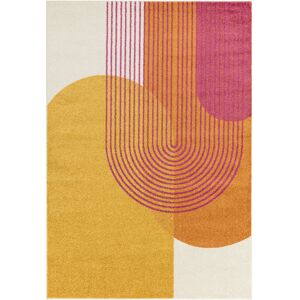 Ivy Bronx Muse Orange Retro Area Rug Orange Rectangle 120 x 170cm Ivy Bronx Muse Orange Retro Area Rug Orange Rectangle 120 x 170cm