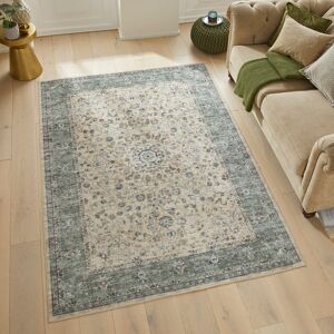 Langley Street Keira Oriental Machine Printed Area Rug Cream Green Rectangle 200 x 300 cm Langley Street Keira Oriental Machine Printed Area Rug Cream Green Rectangle 200 x 300 cm