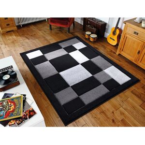 Metro Bricker Handwoven White/Grey/Black Rug Rectangle 160 x 230cm Metro Bricker Handwoven White/Grey/Black Rug Rectangle 160 x 230cm