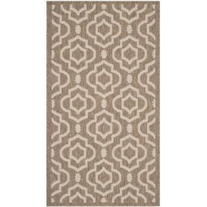Bloomsbury Market Mandel Hooked Brown/Bone Indoor/Outdoor Rug Brown/Bone Rectangle 79 x 152 cm Bloomsbury Market Mandel Hooked Brown/Bone Indoor/Outdoor Rug Brown/Bone Rectangle 79 x 152 cm