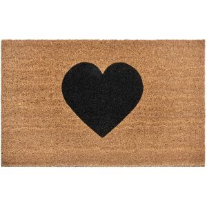 Hanse Home Doormat Heart Black 45cm W X 75cm L Hanse Home Doormat Heart Black 45cm W X 75cm L