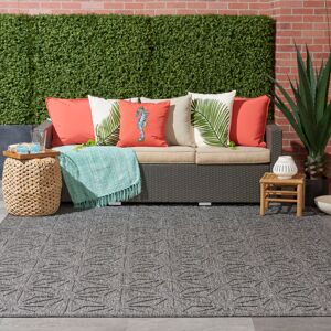 Longweave Cozumel Tufted Grey Outdoor Rug Grey Rectangle 122 x 183cm Longweave Cozumel Tufted Grey Outdoor Rug Grey Rectangle 122 x 183cm