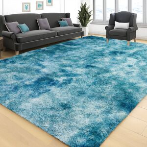 Metro Modern Living Room Accent Teal Shag Area Rug Tye Dye Teal Rectangle 160 x 230 cm Metro Modern Living Room Accent Teal Shag Area Rug Tye Dye Teal Rectangle 160 x 230 cm