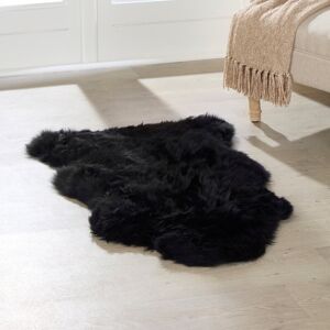 Canora Grey Olsson Handmade Sheepskin Black Rug Black Novelty 60 x 120cm Canora Grey Olsson Handmade Sheepskin Black Rug Black Novelty 60 x 120cm