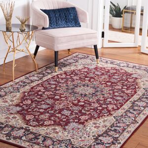 Astoria Grand Tucson Vintage Look Machine Washable Non-Slip Area Rug in Maroon Blue;Red Rectangle 183 x 274 cm Astoria Grand Tucson Vintage Look Machine Washable Non-Slip Area Rug in Maroon Blue;Red Rectangle 183 x 274 cm