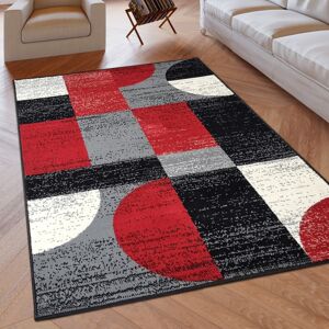 Corrigan Studio Black Red Area Rug Black/Grey/Red Rectangle 160 x 225cm Corrigan Studio Black Red Area Rug Black/Grey/Red Rectangle 160 x 225cm