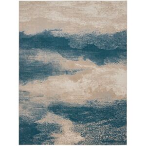 Nourison Maxell Abstract Blue;Brown Area Rug Ivory Teal Rectangle 239 x 320cm Nourison Maxell Abstract Blue;Brown Area Rug Ivory Teal Rectangle 239 x 320cm