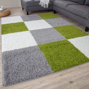 THE RUGS Myshaggy Collection Rugs Geometric Design in Green White;Green;Grey Rectangle 200 x 290cm THE RUGS Myshaggy Collection Rugs Geometric Design in Green White;Green;Grey Rectangle 200 x 290cm
