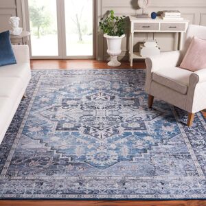 World Menagerie Tucson Vintage Look Machine Washable Non-Slip Area Rug in Blue & Navy Blue;Grey Rectangle 244 x 305 cm World Menagerie Tucson Vintage Look Machine Washable Non-Slip Area Rug in Blue & Navy Blue;Grey Rectangle 244 x 305 cm