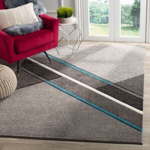 Metro Parkes Graphic Power Loom Grey/Teal Rug Grey/Teal Rectangle 122 x 183 cm Metro Parkes Graphic Power Loom Grey/Teal Rug Grey/Teal Rectangle 122 x 183 cm
