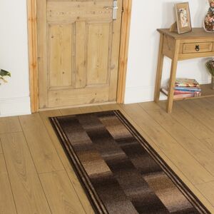 Rosalind Wheeler Almeida Looped Brown Hallway Runner Rug Brown Runner 100 x 180cm Rosalind Wheeler Almeida Looped Brown Hallway Runner Rug Brown Runner 100 x 180cm