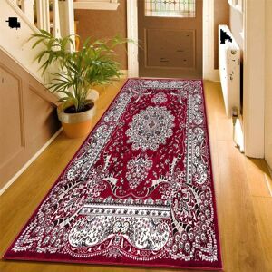 Latitude Vive Troye Red Area Rug Red Runner 80 x 300cm Latitude Vive Troye Red Area Rug Red Runner 80 x 300cm