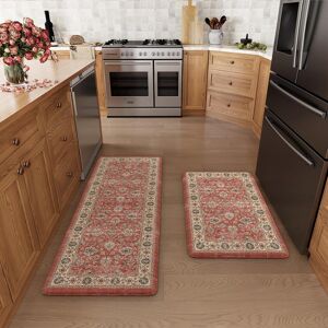 Marlow Home Co. Boho Vintage Kitchen Rugs Sets of 2 Comfort Standing Mat Red 119cm L x 44cm W Marlow Home Co. Boho Vintage Kitchen Rugs Sets of 2 Comfort Standing Mat Red 119cm L x 44cm W