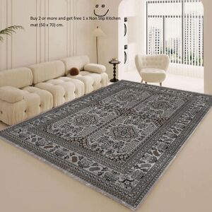 Metro Modern Traditional Stylish Floral Rugs Large Area Rug for Living Room Bedroom Carpet Grey 200cm W X 290cm L Metro Modern Traditional Stylish Floral Rugs Large Area Rug for Living Room Bedroom Carpet Grey 200cm W X 290cm L