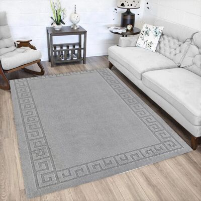 Fairmont Park Modern Large Living Room Rugs Non Slip Area Rug Kitchen Floor Mats Dark Grey Rectangle 120 x 150 cm Fairmont Park Modern Large Living Room Rugs Non Slip Area Rug Kitchen Floor Mats Dark Grey Rectangle 120 x 150 cm