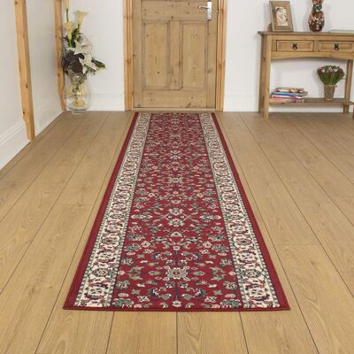 ClassicLiving Ballyclarc Oriental Indoor Area Rug Red Runner 540cm x 80cm ClassicLiving Ballyclarc Oriental Indoor Area Rug Red Runner 540cm x 80cm