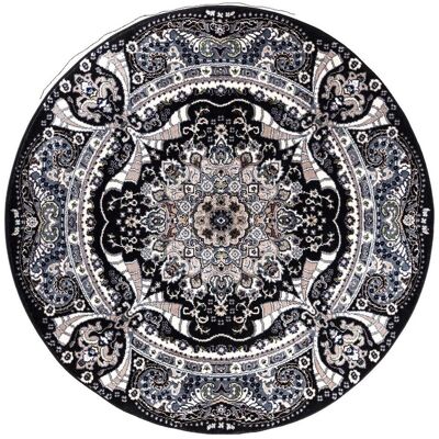 Latitude Vive Positano Black Area Rug Black Round 120cm Latitude Vive Positano Black Area Rug Black Round 120cm