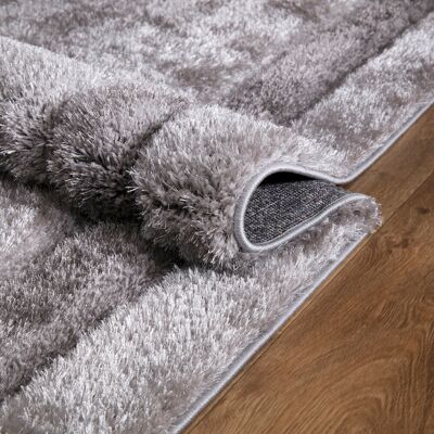 Fairmont Park New Modern Large Shaggy Rugs Hallway Runner Living Room Bedroom Carpet Floor Mat Silver Rectangle 120cm x 170cm Fairmont Park New Modern Large Shaggy Rugs Hallway Runner Living Room Bedroom Carpet Floor Mat Silver Rectangle 120cm x 170cm