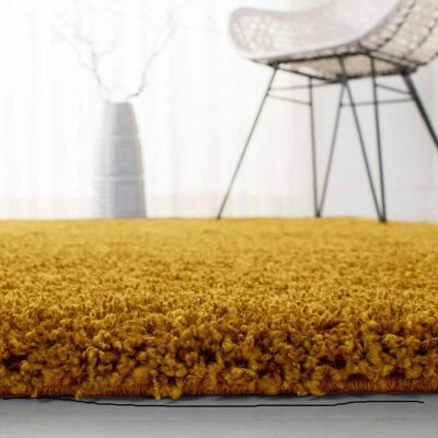 Metro New Stylish Thick Shaggy Rugs For Living Room Hallway Runner Fluffy Round Rugs Bedroom Carpet Mat Ochre Rectangle 120 x 170 cm Metro New Stylish Thick Shaggy Rugs For Living Room Hallway Runner Fluffy Round Rugs Bedroom Carpet Mat Ochre Rectangle 120 x 170 cm