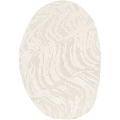 Ivy Bronx Machine Woven Rug, Polypropylene Plastic; polyester ,Abstract Pattern Cream Oval 200 x 290 cm Ivy Bronx Machine Woven Rug, Polypropylene Plastic; polyester ,Abstract Pattern Cream Oval 200 x 290 cm