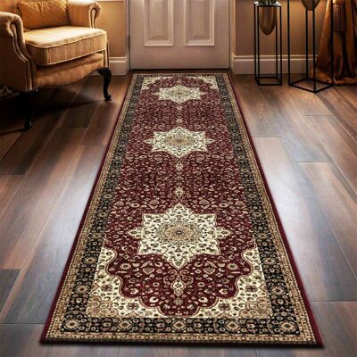 Astoria Grand Non Slip Large Traditional Rugs Living Room Bedroom Carpet Hallway Runner Rug Red Runner 60 x 220cm Astoria Grand Non Slip Large Traditional Rugs Living Room Bedroom Carpet Hallway Runner Rug Red Runner 60 x 220cm
