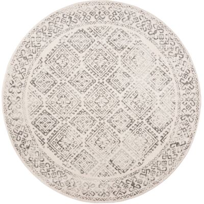 Mistana Ekkehard Geometric Ivory/Grey Rug Ivory/Grey Round 201 cm Mistana Ekkehard Geometric Ivory/Grey Rug Ivory/Grey Round 201 cm
