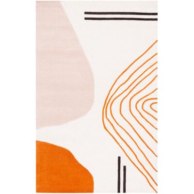 Bloomsbury Market Rodeo Drive Hand Tufted Area Rug in Ivory / Rust Ivory / Rust Rectangle 122 X 183 Bloomsbury Market Rodeo Drive Hand Tufted Area Rug in Ivory / Rust Ivory / Rust Rectangle 122 X 183