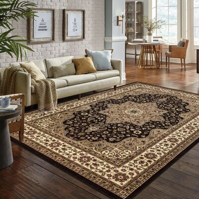 Rosalind Wheeler New Luxury Large Traditional Rugs For Bedroom Living Room Carpet Hallway Runner Brown Rectangle 240 x 320cm Rosalind Wheeler New Luxury Large Traditional Rugs For Bedroom Living Room Carpet Hallway Runner Brown Rectangle 240 x 320cm