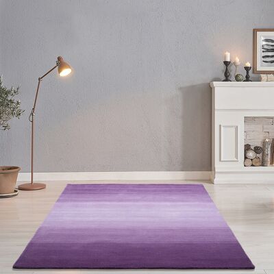 THEKO Wool Comfort Rug - Handwoven Natural Wool, Elegant Gradient, 90x160 cm THEKO Wool Comfort Rug - Handwoven Natural Wool, Elegant Gradient, 90x160 cm