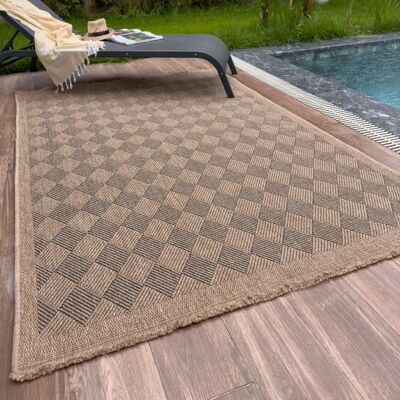 THE RUGS Nature Outdoor Rug in Dark Grey 5300DG Grey Rectangle 120 x 170cm THE RUGS Nature Outdoor Rug in Dark Grey 5300DG Grey Rectangle 120 x 170cm