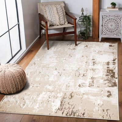 Borough Wharf Raith Abstract Area Rug Beige Rectangle 200 x 290cm Borough Wharf Raith Abstract Area Rug Beige Rectangle 200 x 290cm