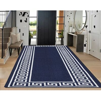 Fairmont Park Non Slip Area Rug Hallway Rug Kitchen Floor Mats Rugs Navy Rectangle 160 x 230 cm Fairmont Park Non Slip Area Rug Hallway Rug Kitchen Floor Mats Rugs Navy Rectangle 160 x 230 cm