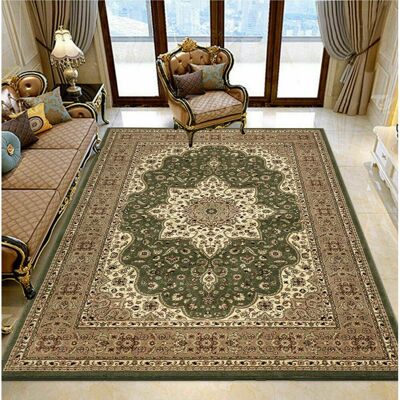 Rosalind Wheeler Braegger New Luxury Large Traditional Rugs For Bedroom Living Room Carpet Hallway Runner Green/Brown Runner 80 x 300cm Rosalind Wheeler Braegger New Luxury Large Traditional Rugs For Bedroom Living Room Carpet Hallway Runner Green/Brown Runner 80 x 300cm
