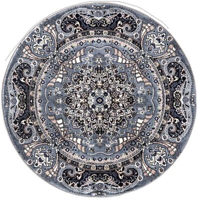Latitude Vive Bendross Flatweave Grey Rug Grey Round 120cm Latitude Vive Bendross Flatweave Grey Rug Grey Round 120cm