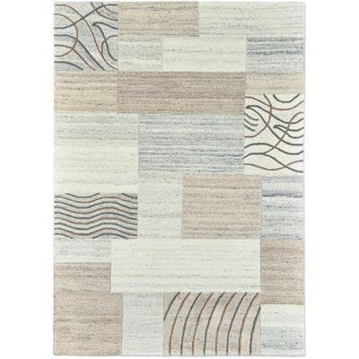 Latitude Run Handmade Klement Wool Rug in Beige/Grey Beige Rectangle 70 x 140cm Latitude Run Handmade Klement Wool Rug in Beige/Grey Beige Rectangle 70 x 140cm