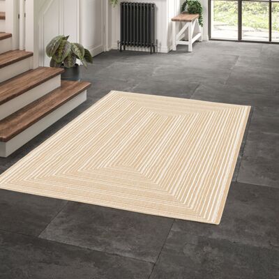 Latitude Run Aigul Flatweave Brown/White Indoor/Outdoor Rug Brown;White Rectangle 200 x 290cm Latitude Run Aigul Flatweave Brown/White Indoor/Outdoor Rug Brown;White Rectangle 200 x 290cm