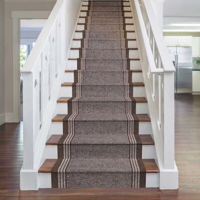Ophelia & Co. Stair Runner Abby Striped Indoor Area Rug Brown Runner 570cm x 80cm Ophelia & Co. Stair Runner Abby Striped Indoor Area Rug Brown Runner 570cm x 80cm