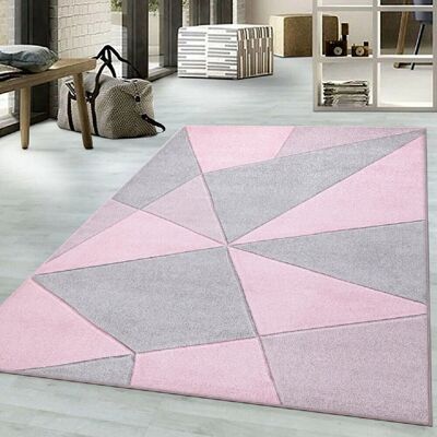 Ivy Bronx Geometric Large Area Rug for Living Room, Bedroom Carpet, Hallway Runner & Kitchen Floor Mat Pink Runner 60 x 220cm Ivy Bronx Geometric Large Area Rug for Living Room, Bedroom Carpet, Hallway Runner & Kitchen Floor Mat Pink Runner 60 x 220cm