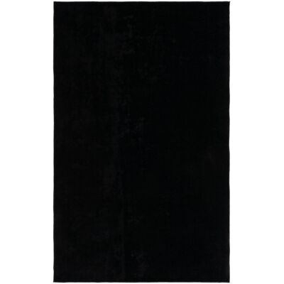 Latitude Run Anraj Solid Colour Power Loom Black Area Rug Black Rectangle 122 x 183cm Latitude Run Anraj Solid Colour Power Loom Black Area Rug Black Rectangle 122 x 183cm