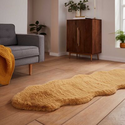 Fairmont Park Lehi area rug Table Tufted Sheepskin Mustard Yellow Novelty 60 x 180cm Fairmont Park Lehi area rug Table Tufted Sheepskin Mustard Yellow Novelty 60 x 180cm