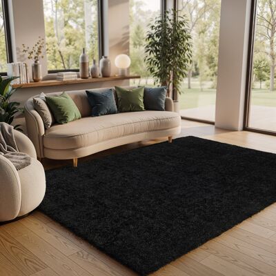 Latitude Run Amneris Modern Boho Soft Fluffy Thick Plush Pile Moss Green Area Rug Polyester/Black Rectangle 160 x 213 cm Latitude Run Amneris Modern Boho Soft Fluffy Thick Plush Pile Moss Green Area Rug Polyester/Black Rectangle 160 x 213 cm